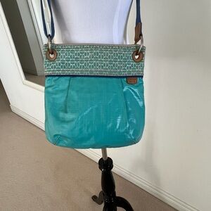 Fossil Turquoise & Aqua Patterned Crossbody Bag